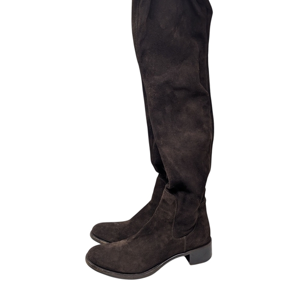 Prada Shoes - Prada Dark Brown Suede OTK Over the Knee Tall Boot Size EU 38